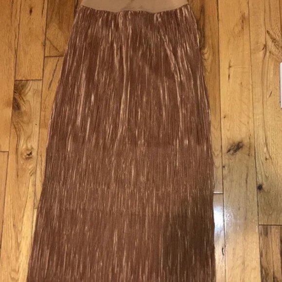 High waisted pleated summer midi skirt - Picture 5 of 6